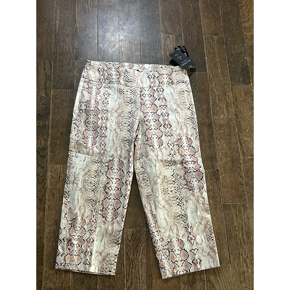 Zac & Rachel Multi-color Snake Print Yoga Capri Pant.     Size  8p NWT